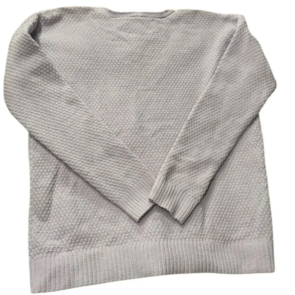 NWT CALVIN KLEIN JEANS MINIMALIST LAVENDER CHUNKY KNIT V NECK PULLOVER SWEATER L